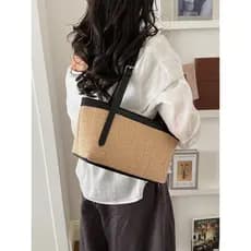 Bolsa bolsa femenina Moda textura saco de palha feminino 2026 novo estilo férias estilo Commuter grande capacidade sacol