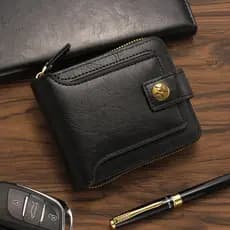 Cross-Border novo estilo carteira masculina High-End Retro zíper saco fivela grande capacidade Multi-cartão Slot masculi