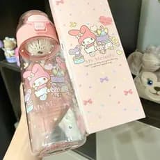 Bonito boas coisas seleção melodia copo de água Sanrio crianças garrafa de água acompanhando copo direto beber copo de á
