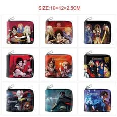 carteira masculina carteira masculina com ziper Castlevania Castlevania pu zíper meia dobra carteira de couro carteira c