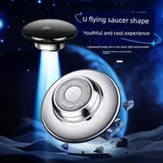 Barbeador elétrico masculino 2026 novo estilo Mini portátil viagem pequeno disco voador navalha de barbear doméstico int