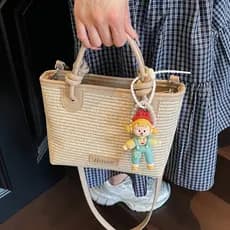 bolsa feminina bolsa femenina Bolsa tecida à mão feminina 2025 novo estilo bolsa de férias à beira-mar Popular praia bol