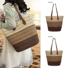bolsa feminina bolsa femenina Verão à beira-mar férias estilo praia tecido saco de palha tecido feminino 2026 novo estil