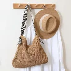 bolsa feminina Bolsa Estilo coreano ins palha tecido saco de tecido de grande capacidade verão axilas saco simples All-M