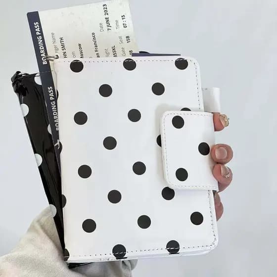 Estilo coreano ins estilo bolinhas titular do passaporte nicho Design titular do cartão simples multifuncional viagem do
