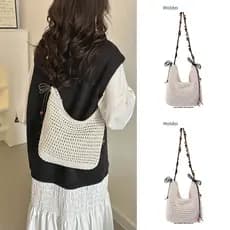 Bolsa bolsa femenina Primavera verão beira-mar férias estilo tecido palha saco feminino 2026 novo estilo High-End sentim