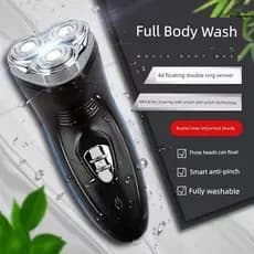 。Tecnologia alemã barbeador elétrico de três lâminas para lavar o corpo inteiro faca de barba lâmina de barbear silencio