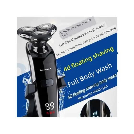 barbeador eletrico masculino Alemanha 5D novo estilo de corpo inteiro lavável barbeador elétrico masculino faca de barba