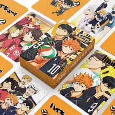 Anime Haikyu ! Cartão Lomo Photocard Postal 60pcs + 32pcs Adesivo