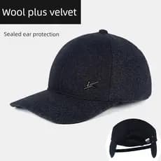 boné masculino boné Chapéu de inverno masculino selo completo boné de beisebol de meia-idade idoso pai forro de lã eng