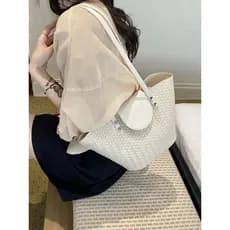 bolsa feminina bolsa femenina Bolsa balde de tecido de grande capacidade feminina 2026 verão novo estilo moda simples bo