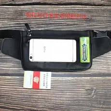 Bolsa de cintura para celular de couro genuíno genuíno, masculina, feminina, multicamadas, ultrafina, invisível, esporti