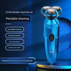 barbeador eletrico masculino Barbeador elétrico inteligente Display Digital três lâminas multifuncional faca de barba na