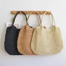 bolsa transversal feminino Bolsa 2023 novo estilo verão bolsa de palha simples Super grande capacidade All-Match bolsa m
