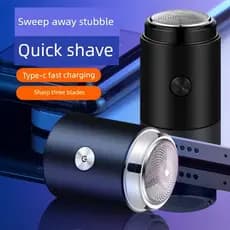 barbeador eletrico masculino Viagem portátil Mini barbeador elétrico uma lâmina preto masculino recarregável barbeador b