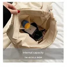 bolsa femenina bolsa feminina Bolsa de palha feminina 2024 novo estilo verão beira-mar férias praia bolsa de ombro estil