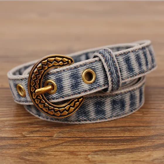 cinto feminino cinto feminino largo Cinto fino feminino Retro Denim cinto decorativo com vestido moda All-Match Jeans co