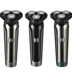 6890 Barbeador elétrico com Display Digital de três cabeças, barbeador elétrico flutuante, recarregável, masculino, seis