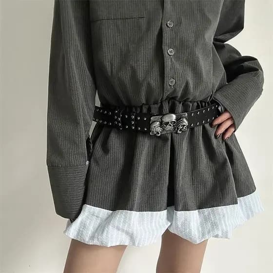 cinto feminino cinto feminino plus size 2025 novo estilo menina quente Hip Hop Punk cultura asiática cinto Rock acessóri