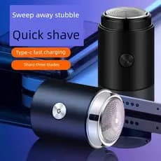 barbeador eletrico masculino Mini barbeador elétrico de uma lâmina preto masculino recarregável viagem portátil faca de