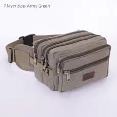 Bolsa de cintura de negócios masculina multifuncional de grande capacidade prática lona resistente ao desgaste Casual ao