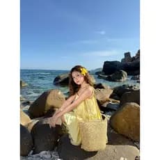 Bolsa bolsa femenina Estilo coreano novo estilo saco de palha de grande capacidade saco de férias à beira-mar feminino m