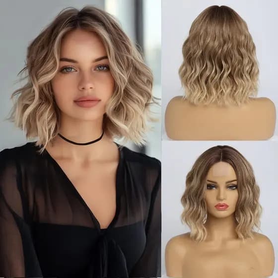 Novo produto peruca estilo de cabelo completo onda rolo fibra resistente ao calor peruca de seda de alta temperatura fem