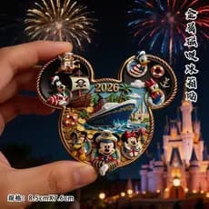 Novo produto 2026 Disney Mickey forma Metal magnético geladeira adesivos diversão decoração coleção acompanhando present