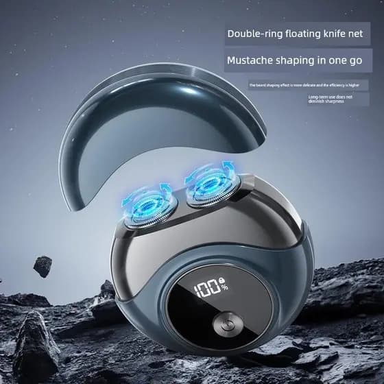 Pequeno UFO Barbeador Elétrico Display Digital Mini Barbeador Masculino Ao Ar Livre Portátil USB Recarregável Faca de Ba