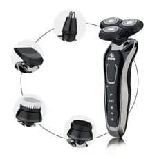 barbeador eletrico masculino Barbeador elétrico 4D transfronteiriço multifuncional de três cabeças flutuante corpo laváv