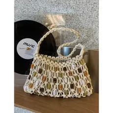 bolsa feminina bolsa transversal feminino Nicho Design tecido palha um ombro axilas saco feminino 2026 novo estilo verão