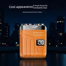 Novo estilo barbeador elétrico MINI pequeno magnético de lâmina dupla USB elétrico portátil barbeador elétrico masculino