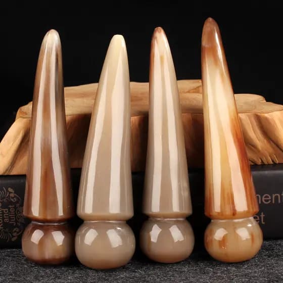 Bastão de massagem afiado com chifre Natural, corpo inteiro, Universal, tendão Facial, pé, puxando meridiano, batendo, v