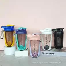 Novo estilo 590ML copo de proteína em pó Milkshake esportes Shaker copo escritório meninas portátil copo água