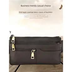 Bolsa de cintura de couro genuíno masculina, bolsa registradora de couro, novos esportes ao ar livre, corrida, corpo cru