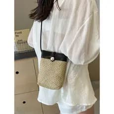 Bolsa bolsa transversal feminino Mini bolsa pequena feminina 2026 novo estilo primavera verão moda All-Match palha saco