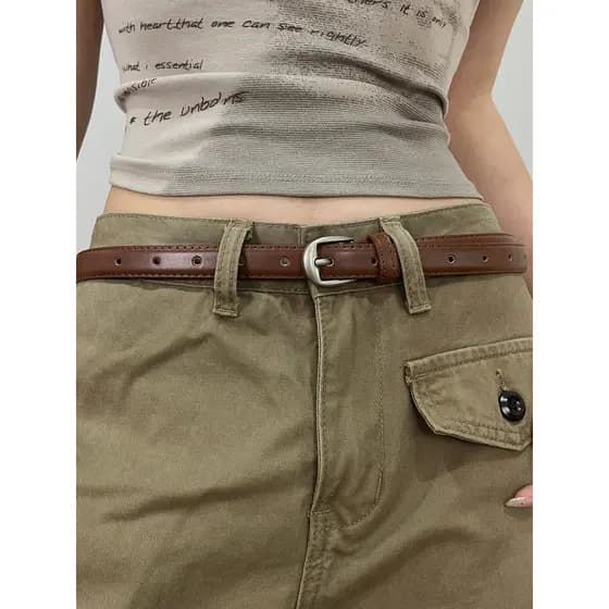 cinto feminino largo cinto feminino Cinto marrom feminino retrô Melade cor estilo clássico com cinto Jeans 2026 novo est