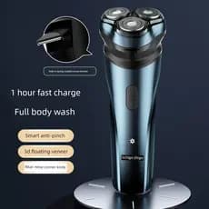 barbeador eletrico masculino Barbeador elétrico chique masculino, carga rápida, portátil, três lâminas, barbeador de bar