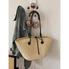 bolsa femenina bolsa feminina Verão novos produtos à beira-mar férias estilo cesta de vegetais saco de palha feminino te