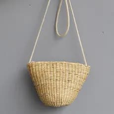 Bolsa bolsa feminina Versão coreana simples palha tecido feminino saco influenciador estilo Pastoral cesta de bambu pequ