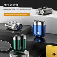 Transfronteiriço novo estilo de duas cabeças Mini barbeador magnético portátil barbeador elétrico masculino recarregável