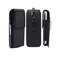 Bolsa de cintura para celular de camada dupla masculina usa cinto capa de cintura dupla bolsa para celular Flip pendurad