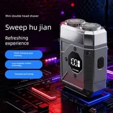 barbeador eletrico masculino Novo estilo navalha elétrica MINI pequena mala elétrica de lâmina dupla portátil masculino