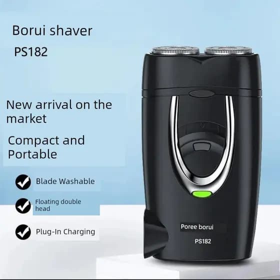 barbeador eletrico masculino Feike Borui Barbeador Elétrico Doméstico Portátil ps187 Lâmina Dupla Lavável Barbeador Masc