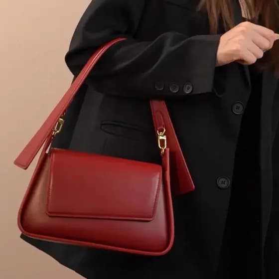 Popular vermelho nupcial francês Retro axilas saco senhoras 2025 novo estilo geralmente disponível saco de casamento de