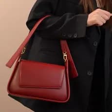 Popular vermelho nupcial francês Retro axilas saco senhoras 2025 novo estilo geralmente disponível saco de casamento de