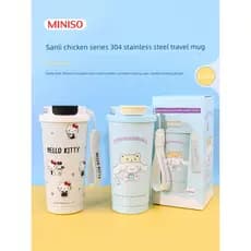 Mini miniso miniso Sanrio Hello Kitty 304 Café Aproveite Copo de Acompanhamento Bonito Canela Cachorro Mantendo Aquecido