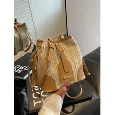 bolsa femenina Bolsa Saco de tecido de palha tecido feminino 2023 novo estilo na moda Popular saco do mensageiro verão A
