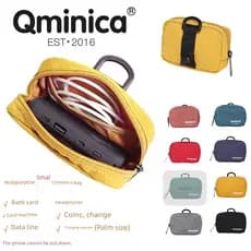 carteira masculina carteira masculina com ziper Moeda portátil colorida à prova d'água Qminica em tecido Oxford
