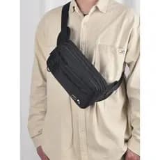 Bolsa de cintura masculina de alta qualidade, novo estilo, bolsa mensageiro de viagem de lazer, aceitação de dinheiro pa